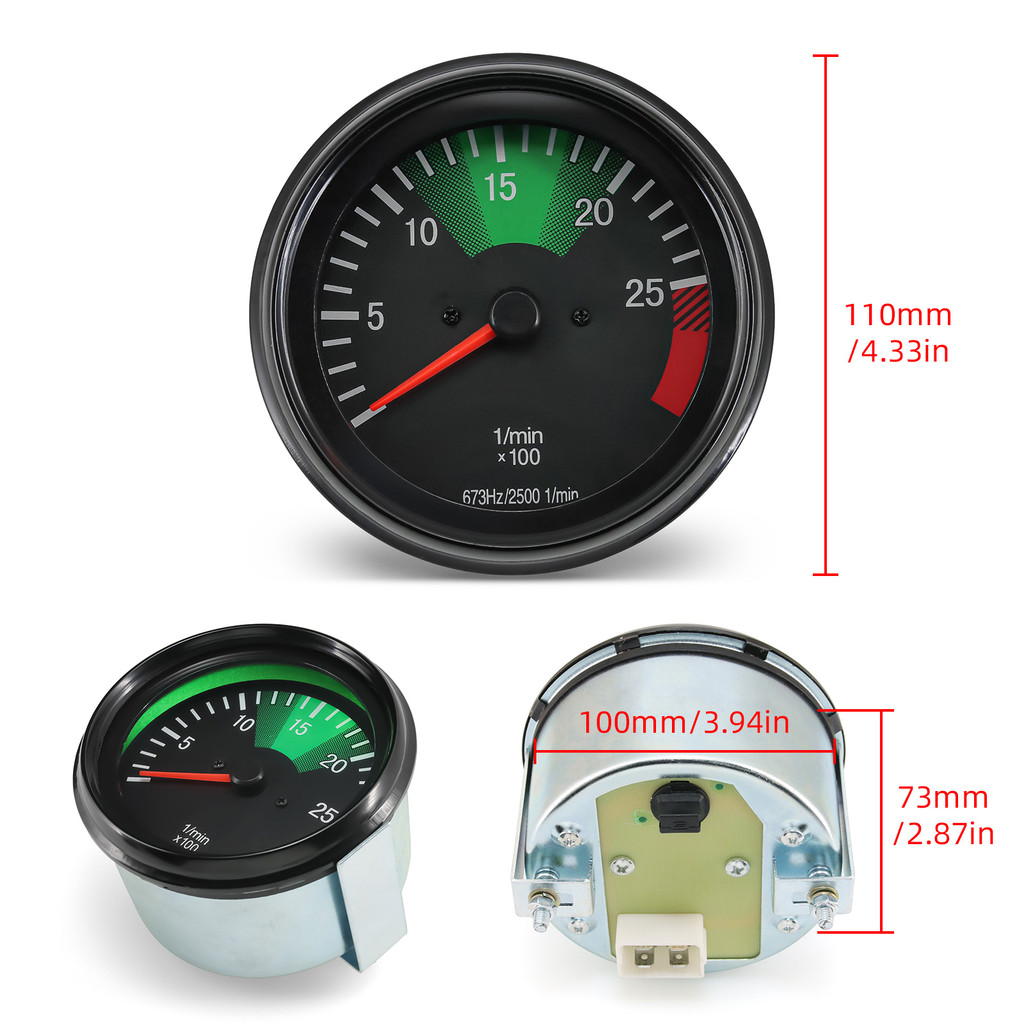 100MM TACHOMETER RPM GAUGE REV METER 3000RPM 2500 RPM TRUCK CAR BOAT TACHO GAUGE 0015428716
