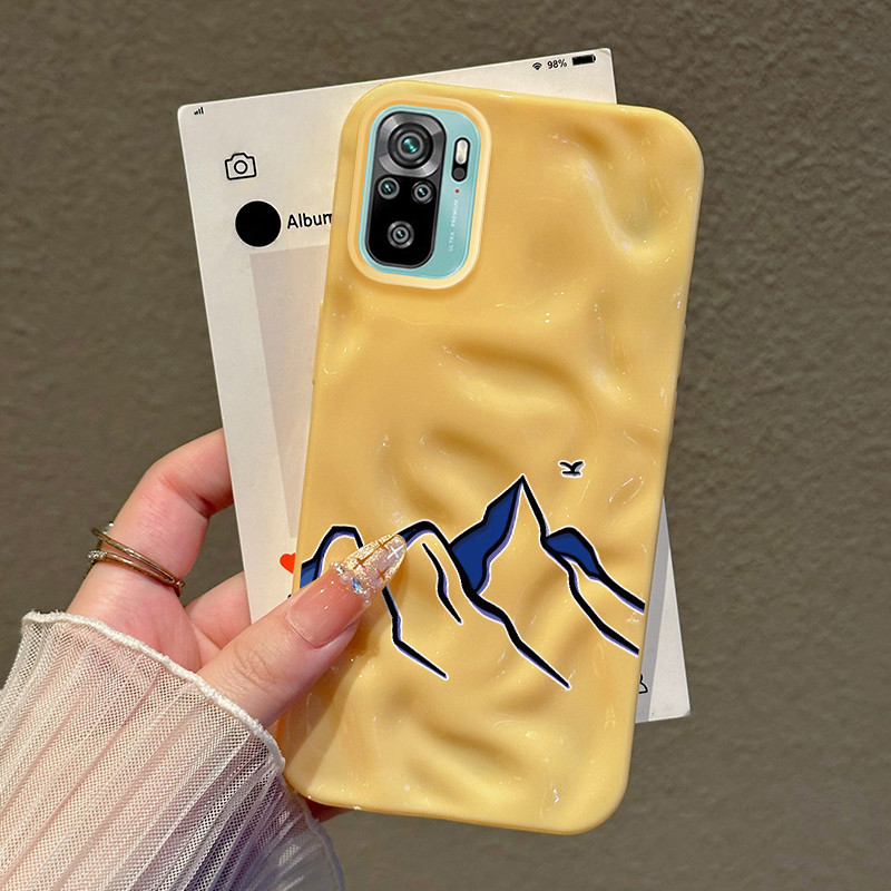 Casing Hp Untuk Xiaomi Redmi Note 10 Note 10s Case Casing pola gunung tinggi Kasing HP Cesing Bentuk