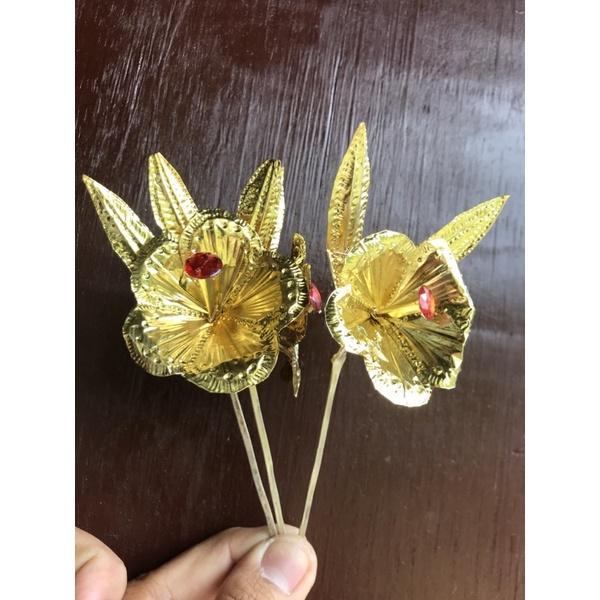 Terlaris cucuk emas bali bunga mawar emas bali imitasi TAMBULAPOT