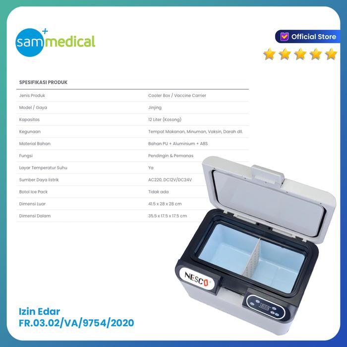 Nesco Cool Box - Vaccine Cooler - Box Vaksin 12 Liter Acdc / Nesco Cooler Box Vaccine