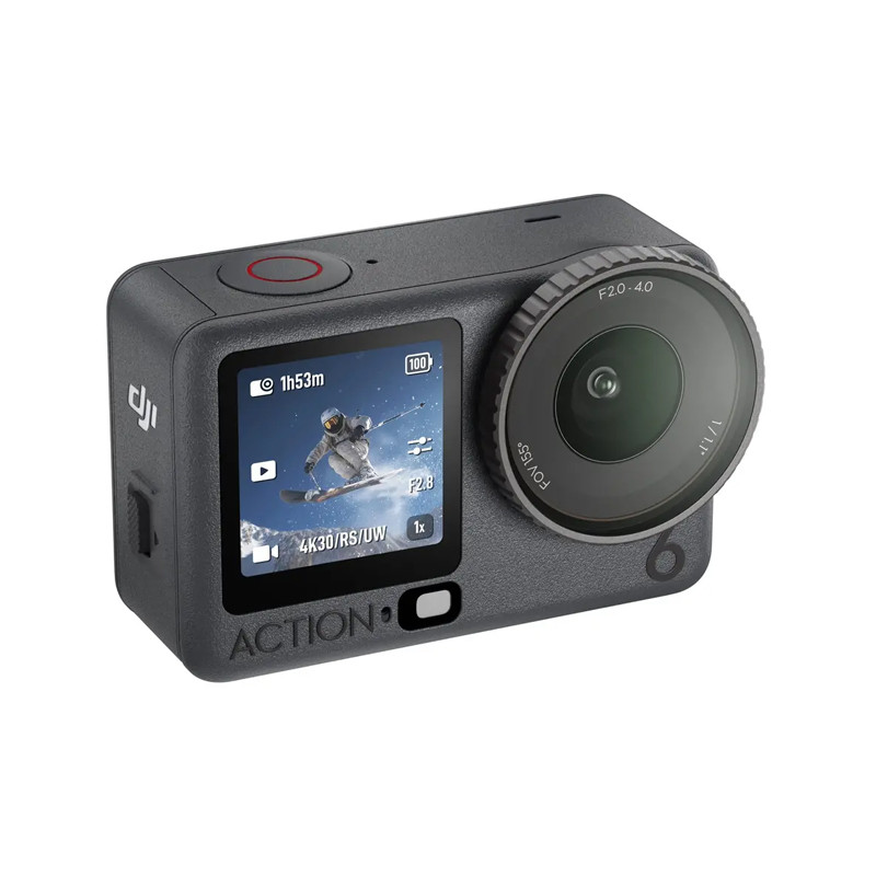 Original DJI Osmo Action 6 Action Camera, Variable Aperture 4K Free Cropping OsmoAudio Dual Mic