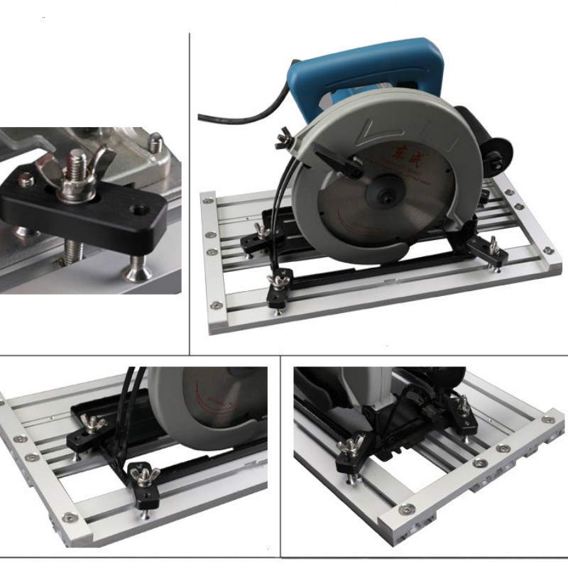 Universal Circular Saw Guide Rail/Track 1400mm with Adjustable Saw Base FFits Makita, Bosch,