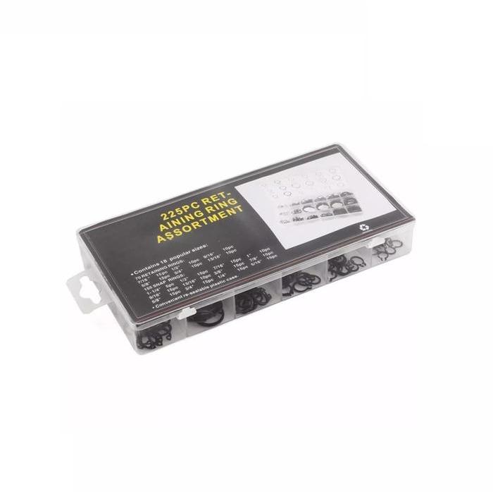 "New" CIRCLIP / EXTERNAL RETAINING / SNAP RING SET ISI 225PCS + BOX