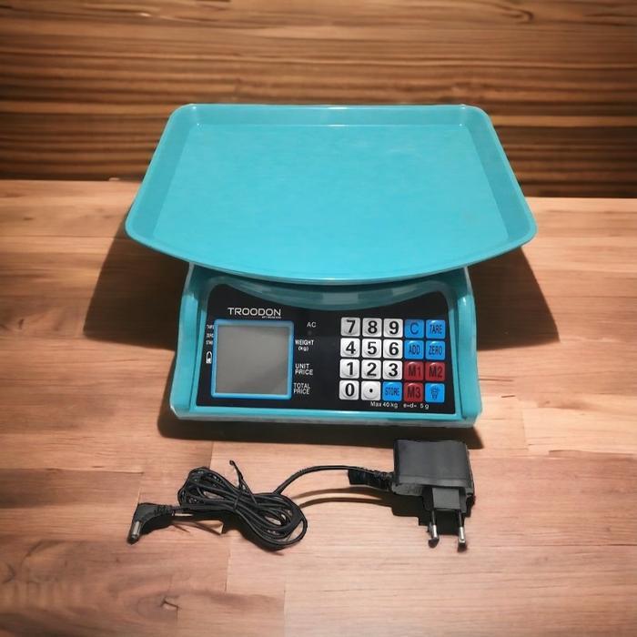 TROODON TIMBANGAN DIGITAL 40 KG PVC TIMBANGAN ELEKTRONIK DIGITAL ELECTRONIC SCALE 40KG MEJA HARGA