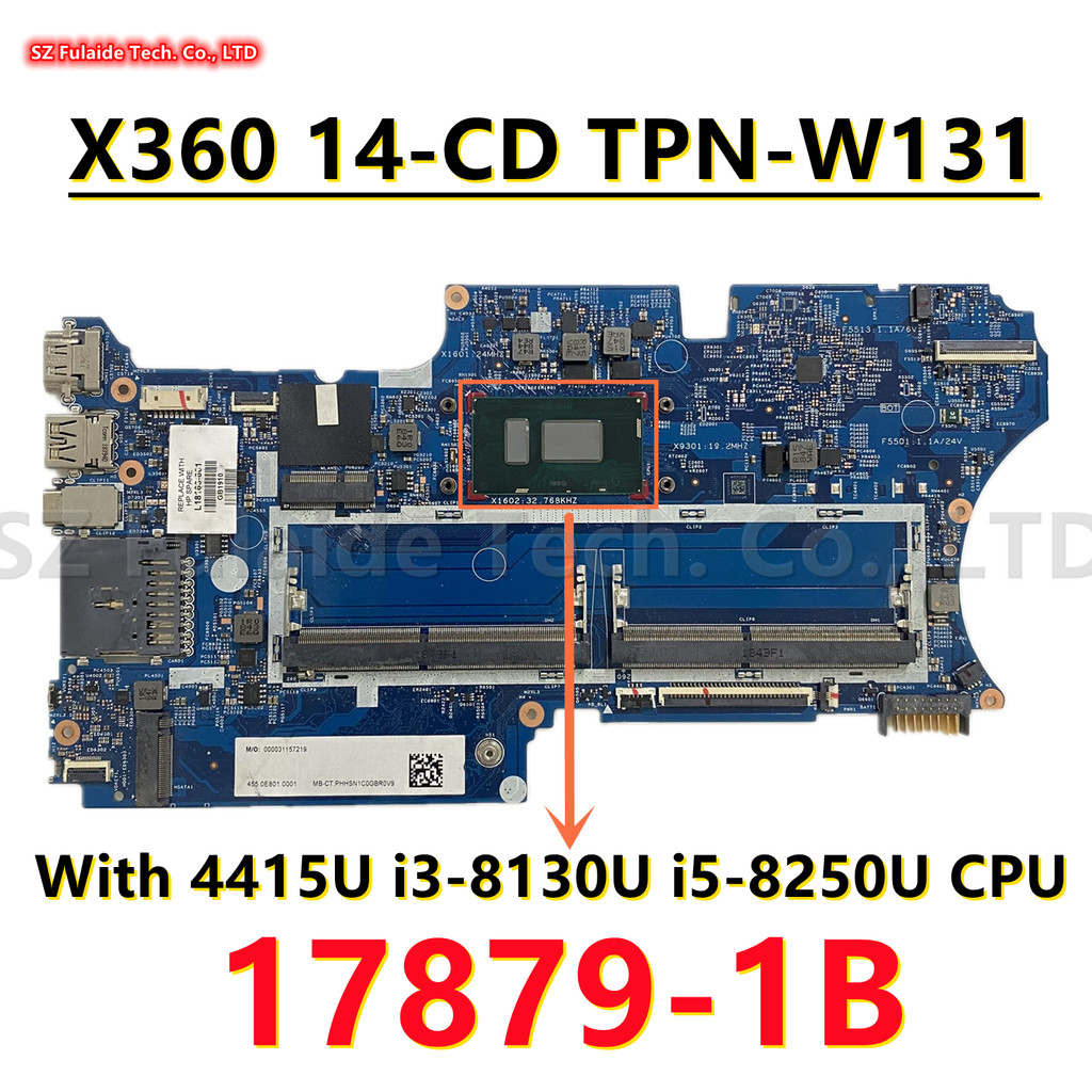 17879-1B For HP Pavilion X360 14-CD Laptop Motherboard With i3-8130U i5-8250U CPU UMA DDR4