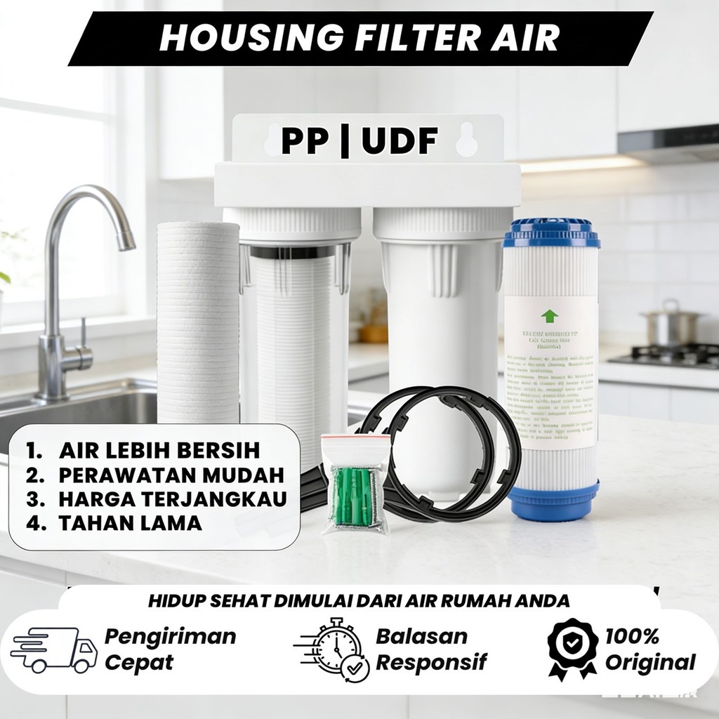 Filter Air Toren 10" 2 Tabung / Filter Air Sumur Bor Keruh Berpasir – Der Doly
