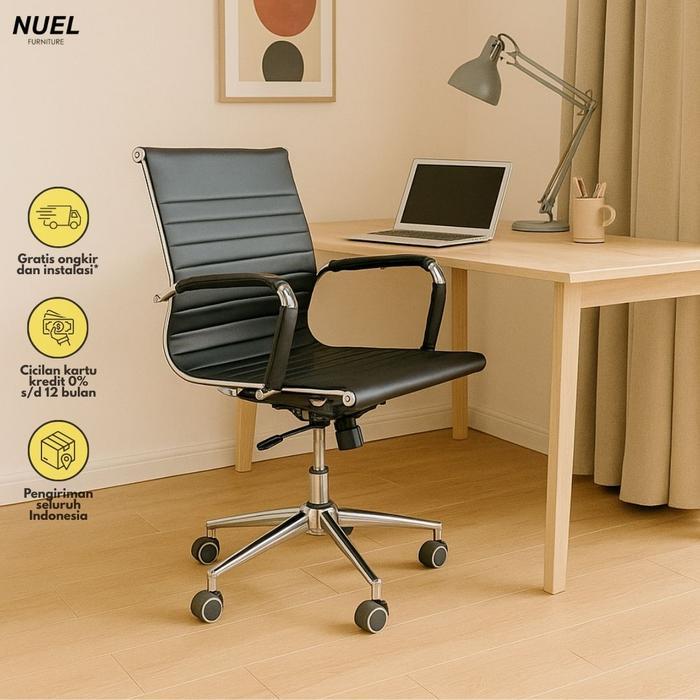 NUEL Kursi Direktur Kulit Oscar / Kursi Manager / Jedar Office Chair