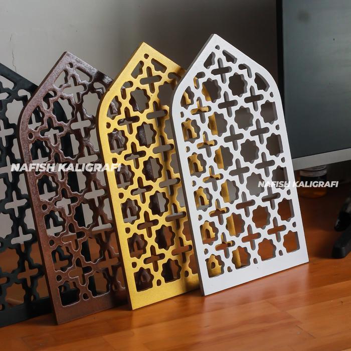 Dekorasi Meja Hiasan Estetik Mihrab Meja Model Ukiran