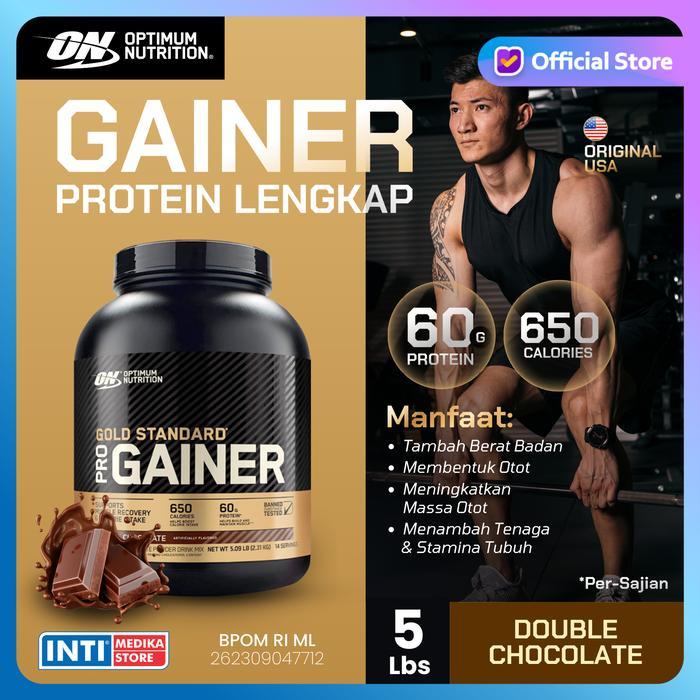 DISKON ON - Gold PRO GAINER Weight Gain Susu Bubuk Protein Karbohat Pebah Berat Badan & Pemulihan