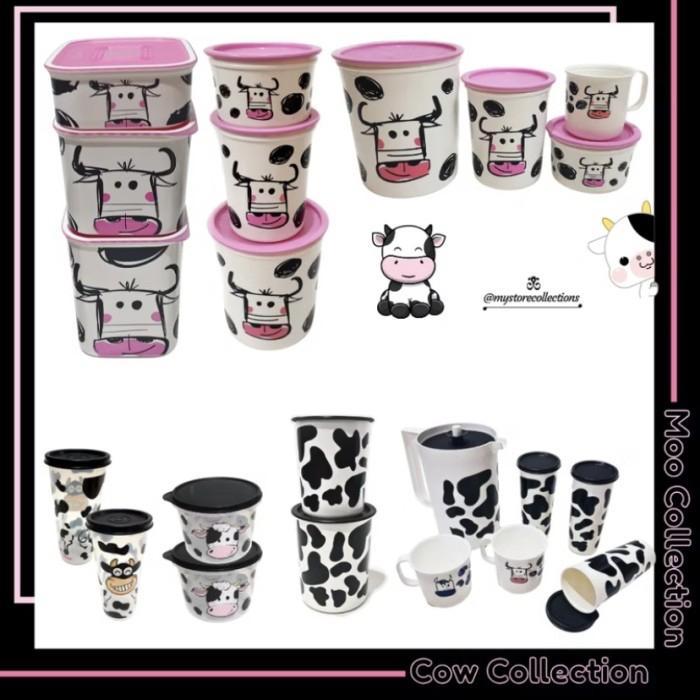 Tupperware Promo Cow Moo Baseline Canister Tumbler Indo - Import ( Toples Botol Sapi )