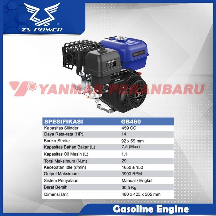 Mesin Pengerak Engine Zs-Power GB-460