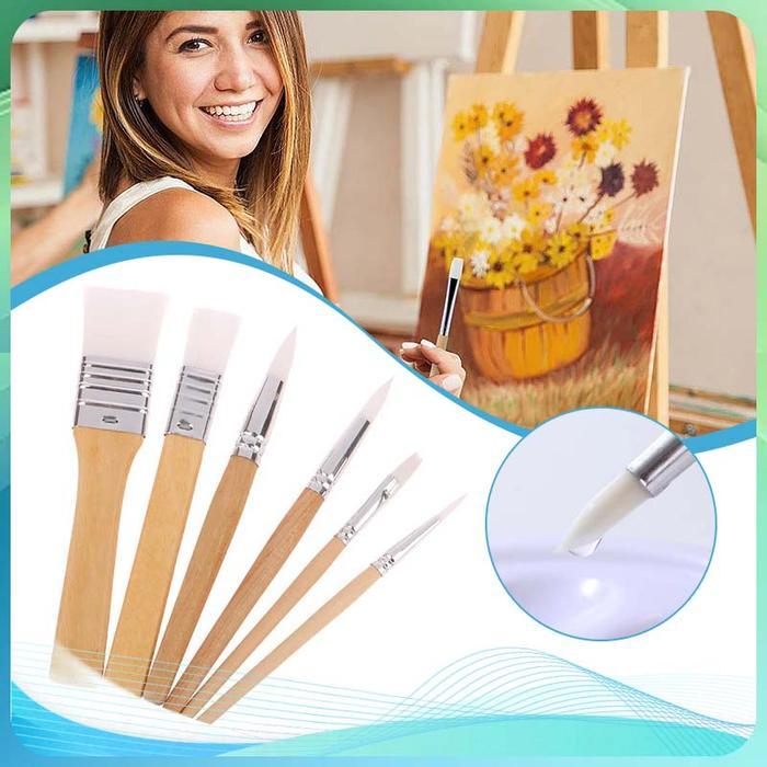 Kuas Lukis Nilon 6pcs Kuas Lukis Set Kuas Lukis Nylon Water Color Brush Set Kuas Lukis