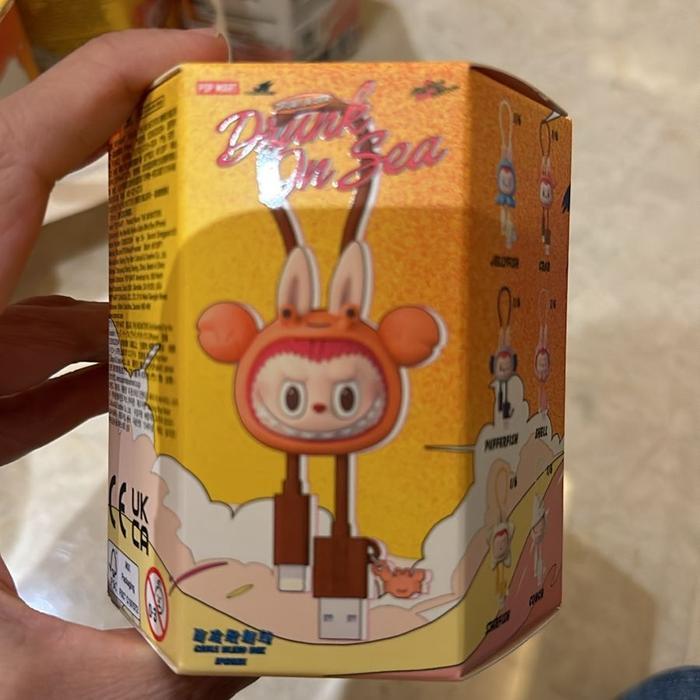 pop mart labubu drunk in sea cable blind box for iphone