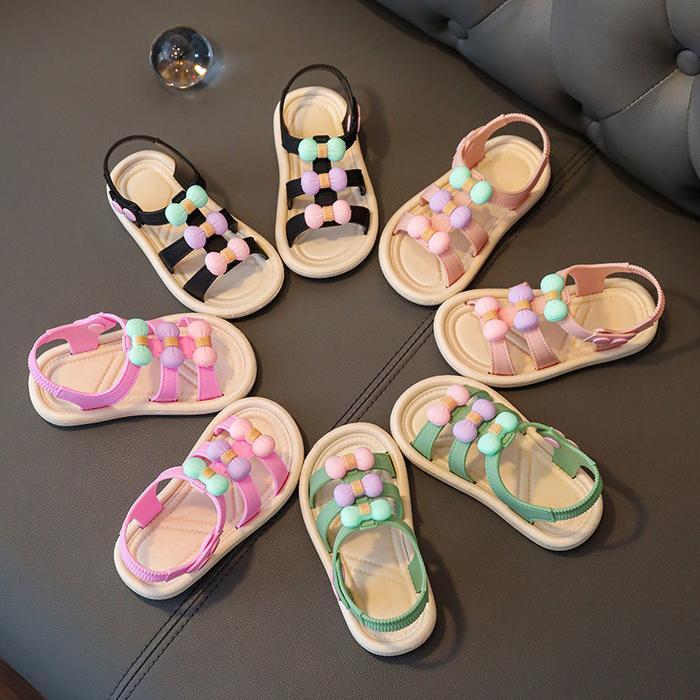 SANDAL ANAK PEREMPUAN MOTIF PITA BULAT UMUR 2-7 TAHUN Kaki