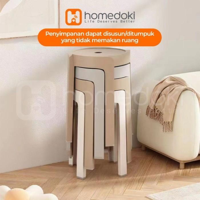Homedoki Kursi Plastik / Kursi Makan / Kursi Bulat / Kursi Lesehan