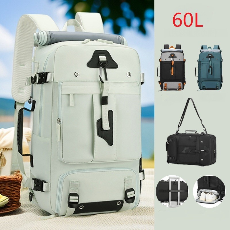 60L large-capacity travel backpack for men outdoor expandable travel boarding backpack large luggage