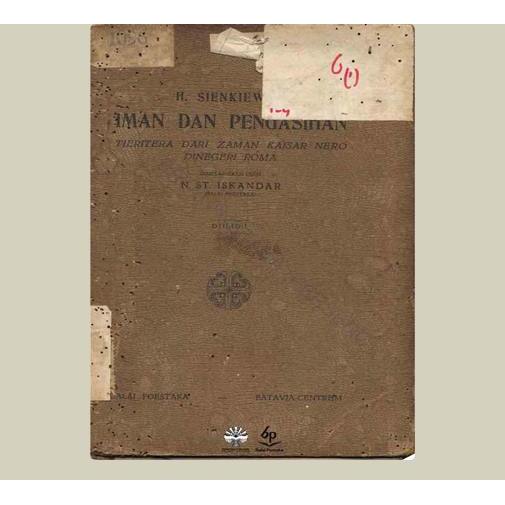 Iman Dan Pengasihan. Penulis. 1933. Balai Pustaka. Jakarta.