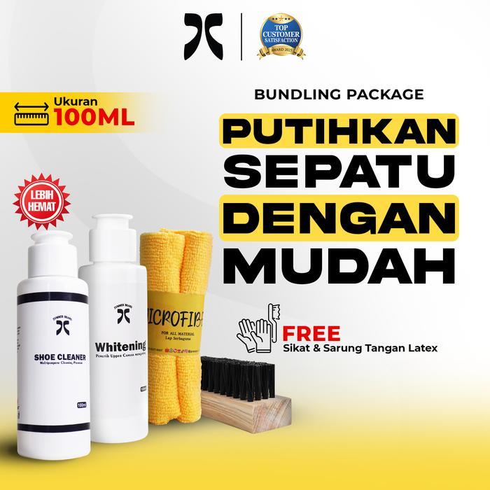 TERMURAH Paket A2 - Pemutih Sepatu Putih Kanvas, Sabun Sepatu Shoe Cleaning Premium Sneaker Sepatu