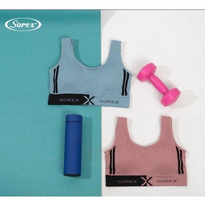 Sorex Bra Sport Bra Busa Tanpa Kawat Push Your Limit BH Sorex Sport Yoga Jogging Senam