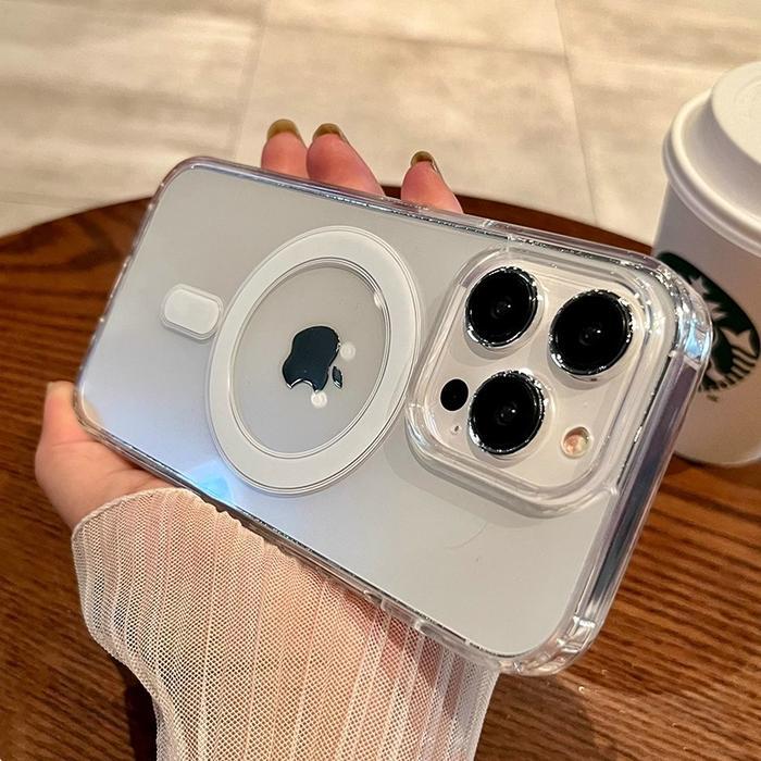CrashStar MagSafe Magnetic Acrylic Transparent Airbag Anti-fall Phone Case For iPhone 17 16 15 14