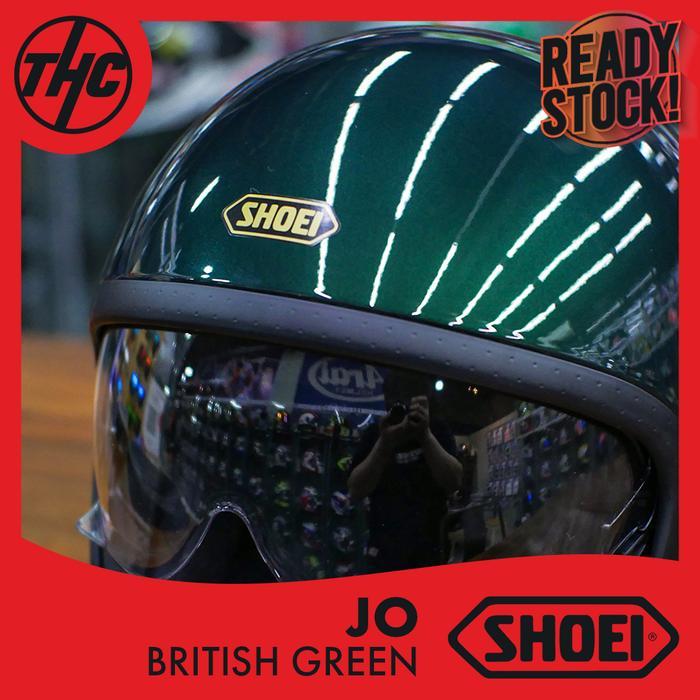 Shoei Jo British Green Helm Half Face Classic