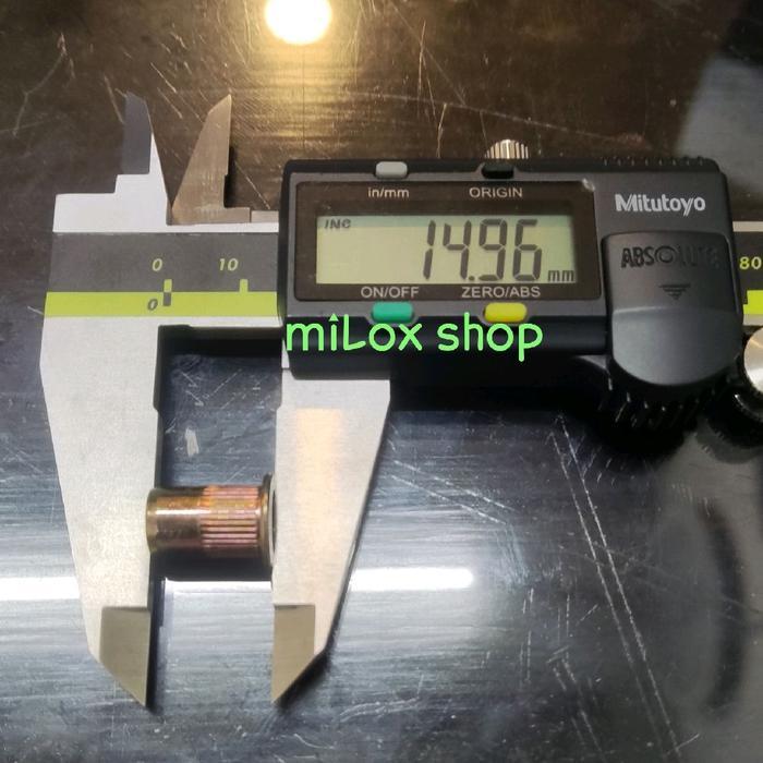 Rivet Nut M6 Besi Kuning Bibir Tebal Isi 100 Pcs