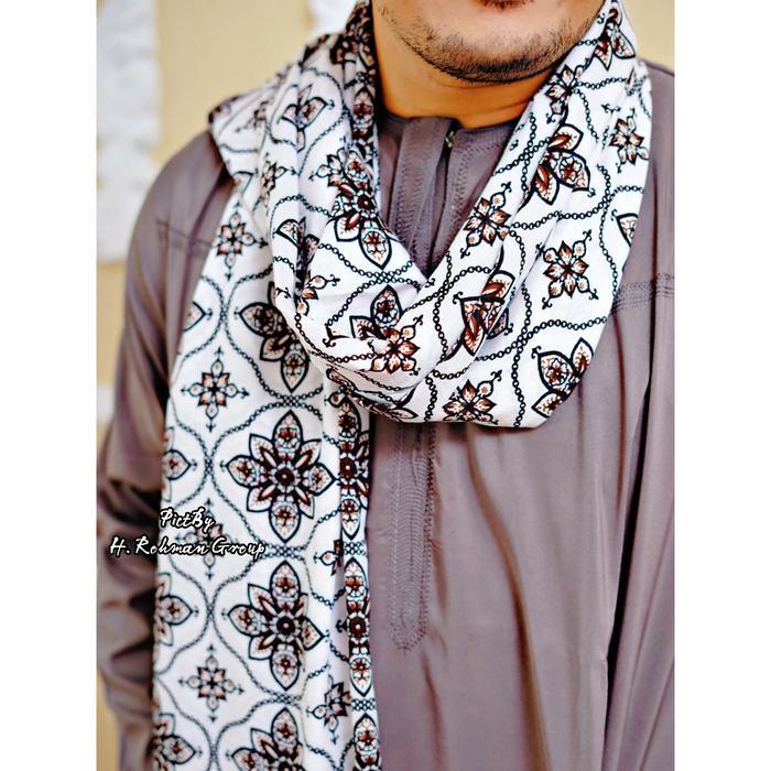 Sorban Batik Sorban Rida Halus Premium Aksesoris Pria Sorban Batik Aksesoris Pria Keren Lengkap Biru