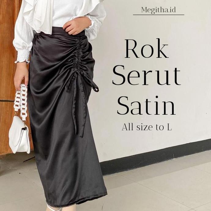rok serut satin rok span serut satin skirt
