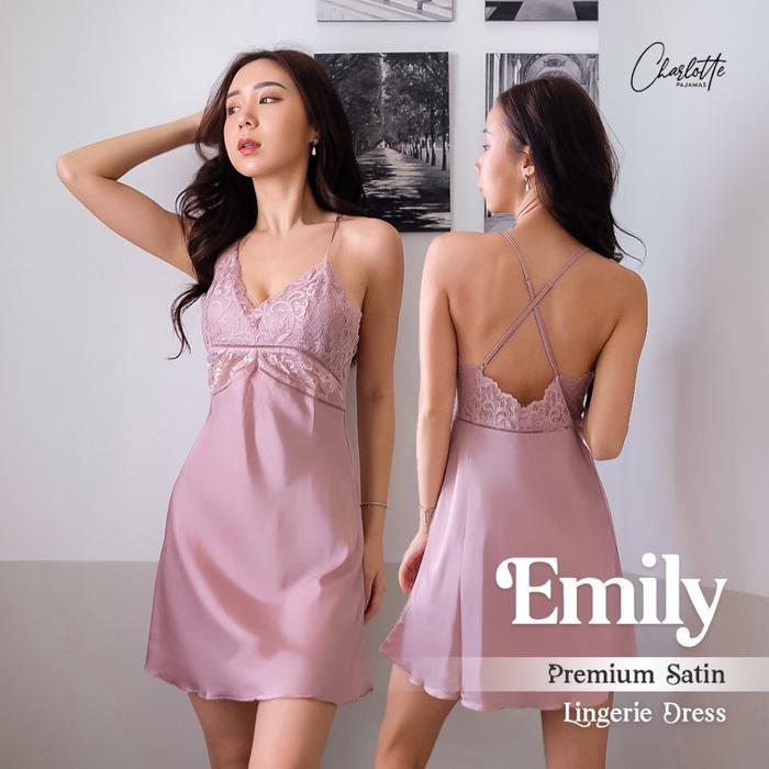 CHARLOTTE - Emily set Lingerie dress seserahan premium satin