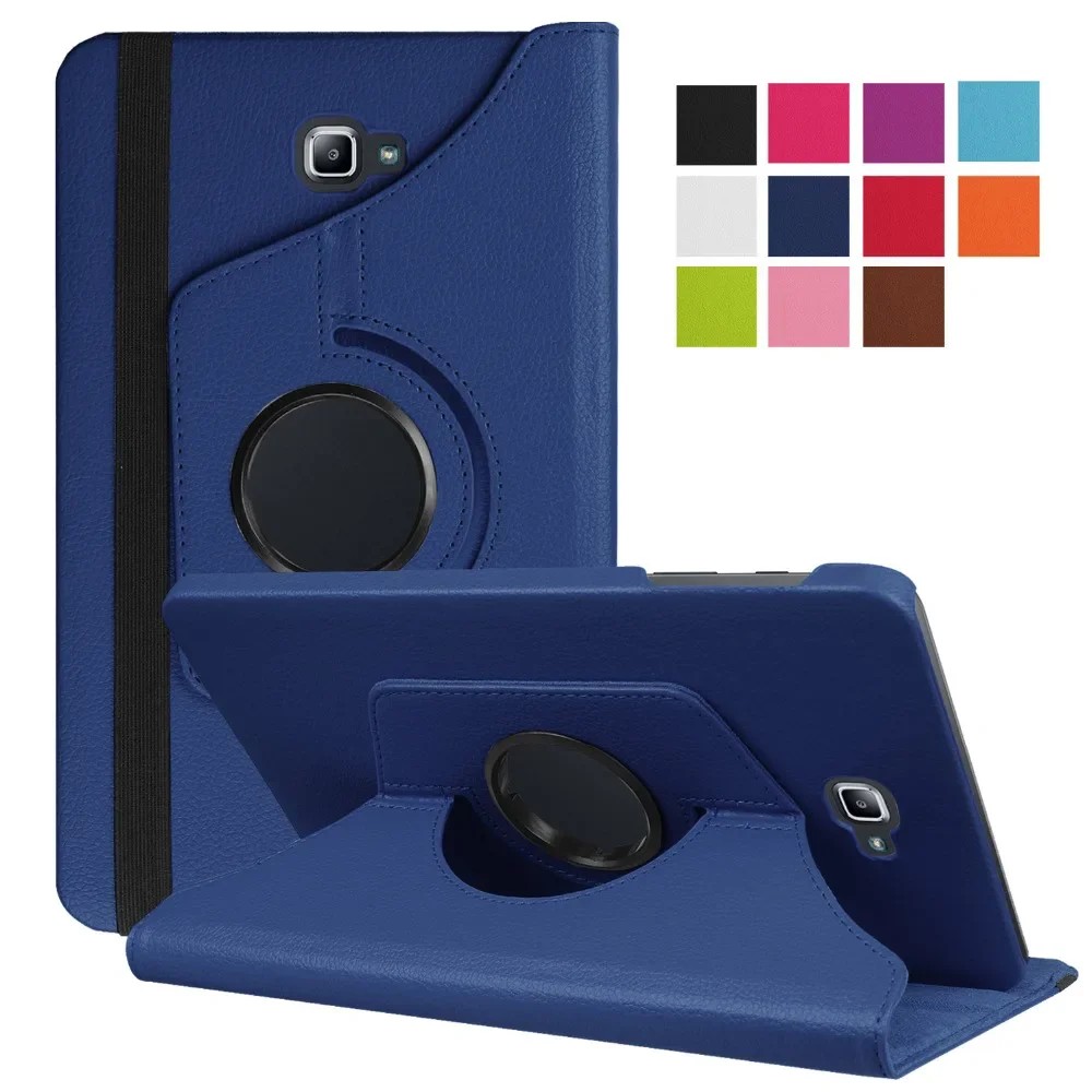 Tab A6 10.1 Case 360 Degree Rotating Folio Pu Leather Case Flip Cover For Samsung Galaxy Tab A 6