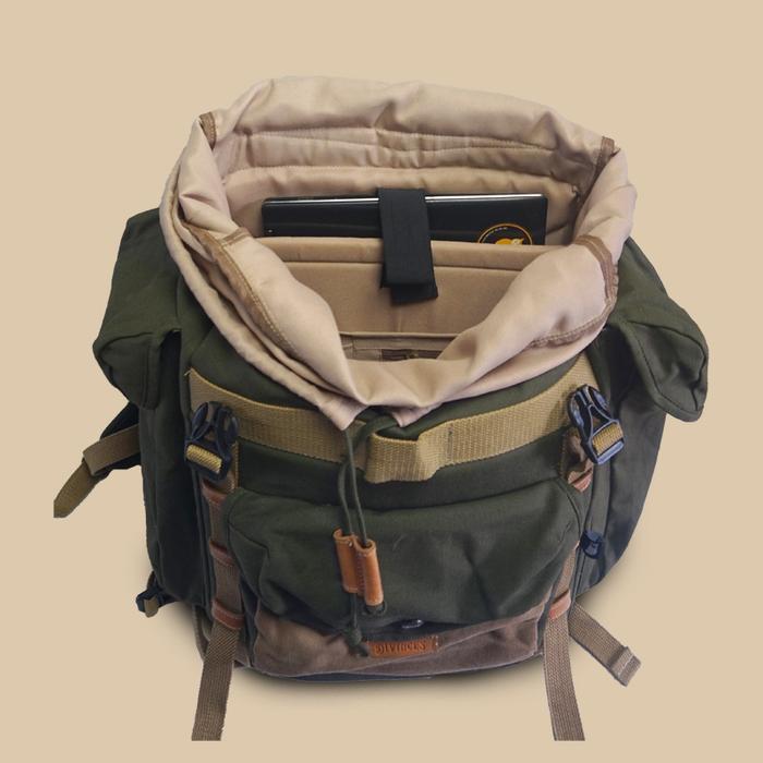 JTTOP" DIVINCES BACKPACK NGALALANA 1.0 - TAS RANSEL BUSHCRAFT LAPTOP KANVAS BERGARANSI PRIA WANITA