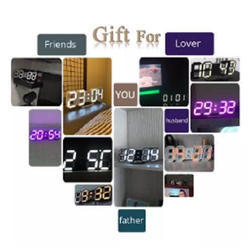 JAM DINDING DIGITAL LED/JAM MEJA-ALARM-SUHU/JAM 3D BESAR MODERN