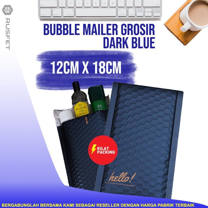 AMPLOP BUBBLE MAILER RUSFET DARK BLUE 12x18 TERMURAH