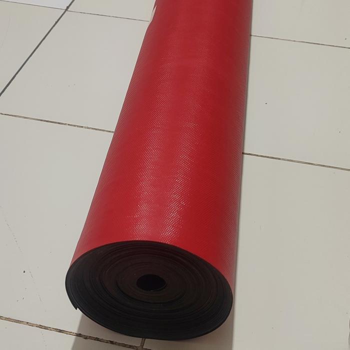 Karpet Talang Air Merah Hitam Harga 10Meter Pelindung Atap Rumah Kuat Anti Bocor Talang Karet Alas