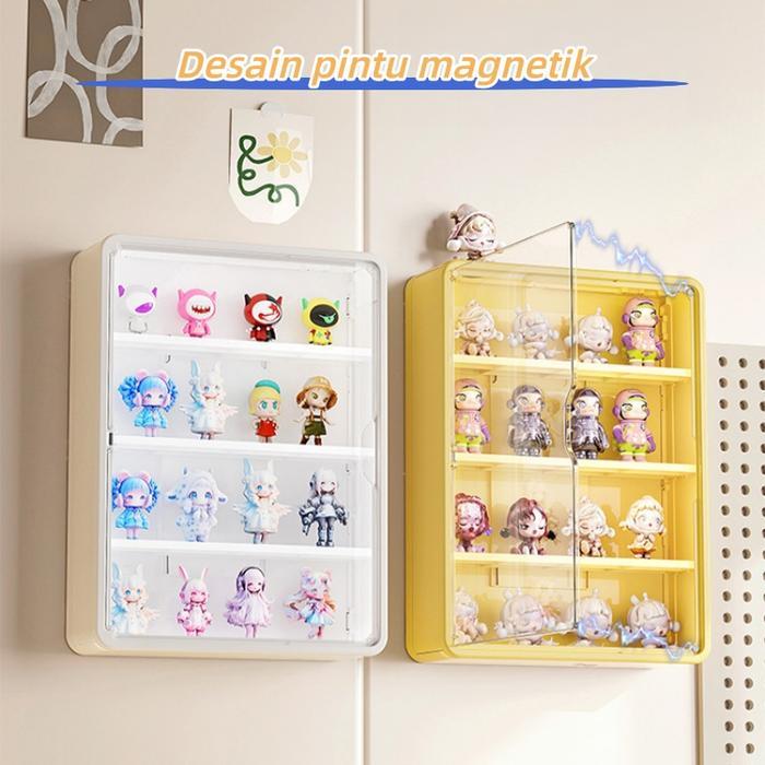 Kotak Penyimpanan Multifungsi Tempel Dinding - Solusi Untuk Rak Figure, Makeup, Perlengkapan Mandi
