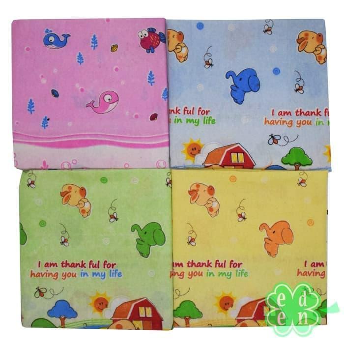 6 pcs kain bedong bayi-bahan flanel lembut motif lucu