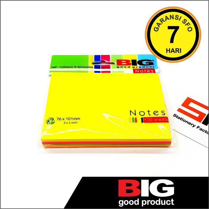 Sticky Notes Big 76mm x 101mm Rainbow (Memo / Post It) - SFO Semarang Official