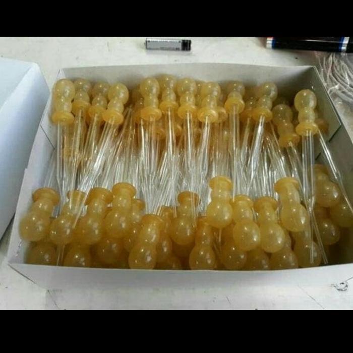 PIPET TETES PENDEK DOT KUNING / PIPET KACA