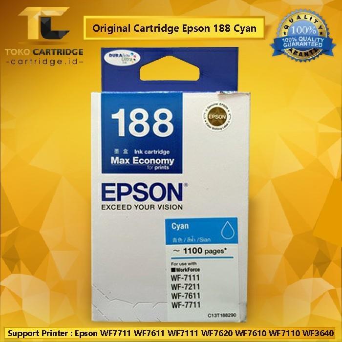Original Cartridge Tinta Epson 188 T188, Tinta Printer Epson WF7711