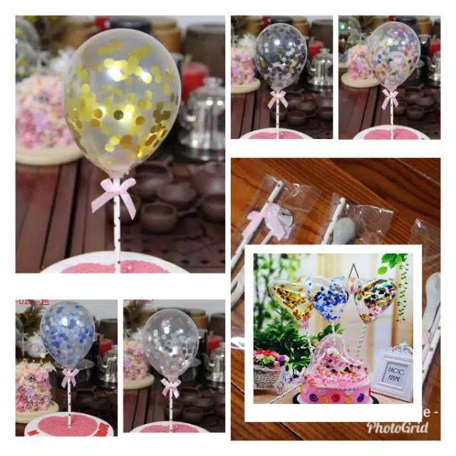 Cake Topper Balon Confetti