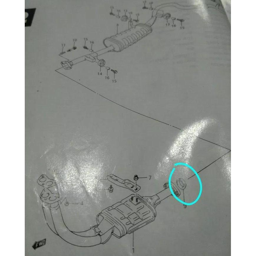 Paking Gasket Knalpot Suzuki Karimun Kotak Old Kw.