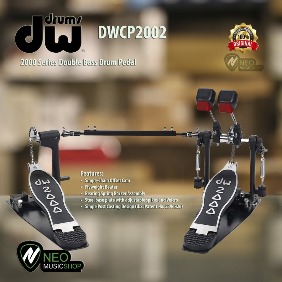DW DWCP2002 DW2000 Series Double Bass Drum Pedal