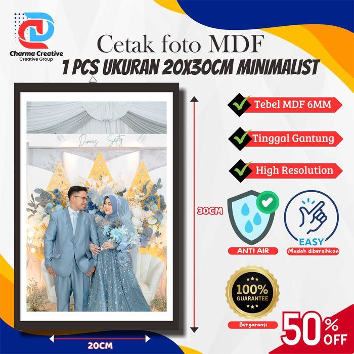 "New" CETAK FOTO PAPAN MDF FRAME MINIMALIST UKURAN 20X30/10R / CETAK FOTO VIRAL / CETAK FOTO PLUS