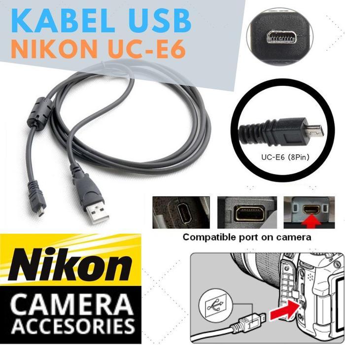 "New" USB CABLE UC-E6 8PIN for SONY Cybershot & NIKON Coolpix series Camera Lens