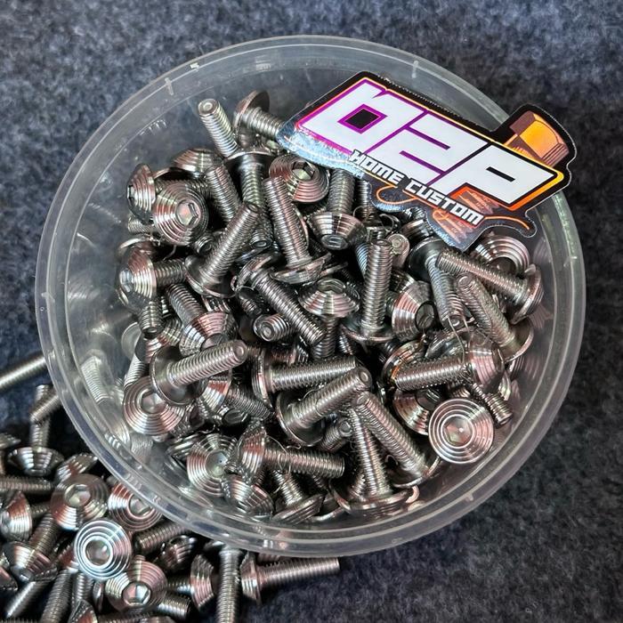 "New" Baut 10 baut m6 kepala lebar L stainless