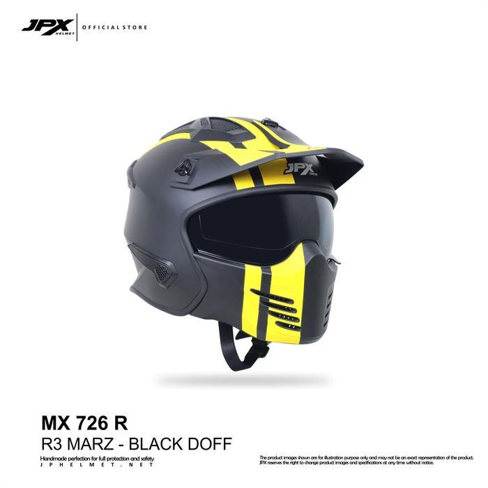 ASLI Helm JPX Full Face Mx-726 R - R04 MARZ - Helm Modular READY STOCK