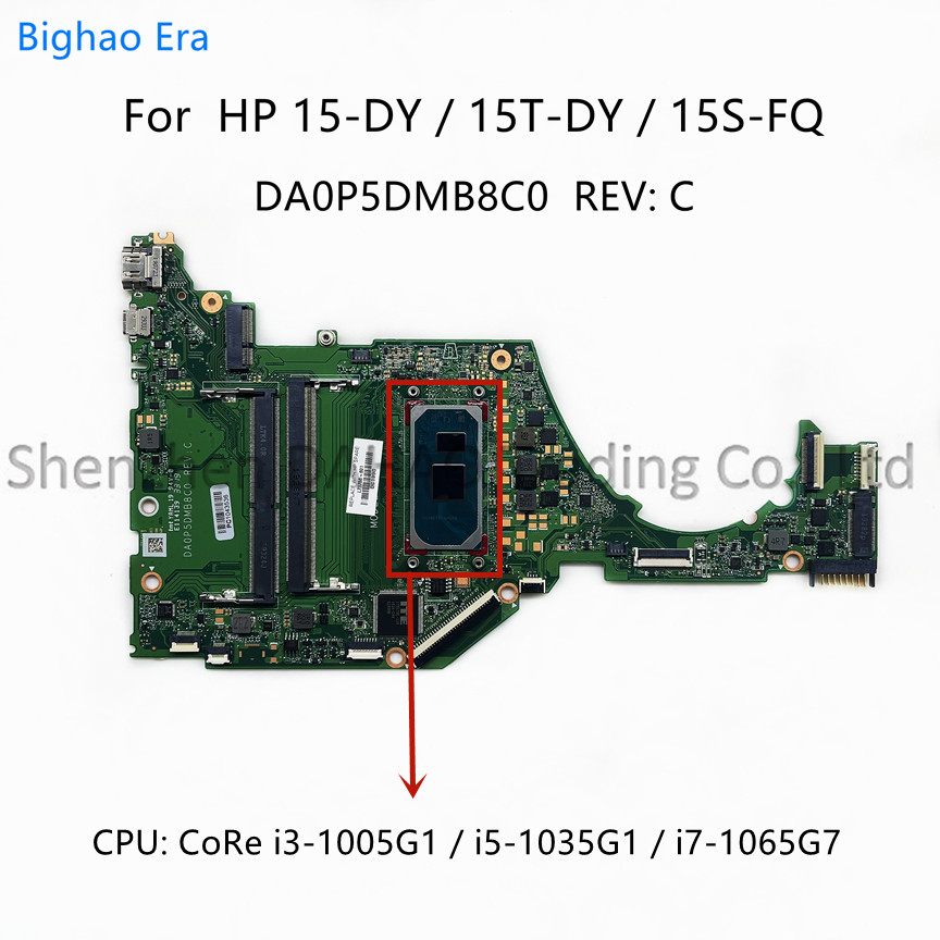 Da0P5Dmb8C0 For Hp Tpn-Q222 15-Dy 15S-Fq Laptop Motherboard With I7 I3-1005G1 I5-1035G1 Cpu