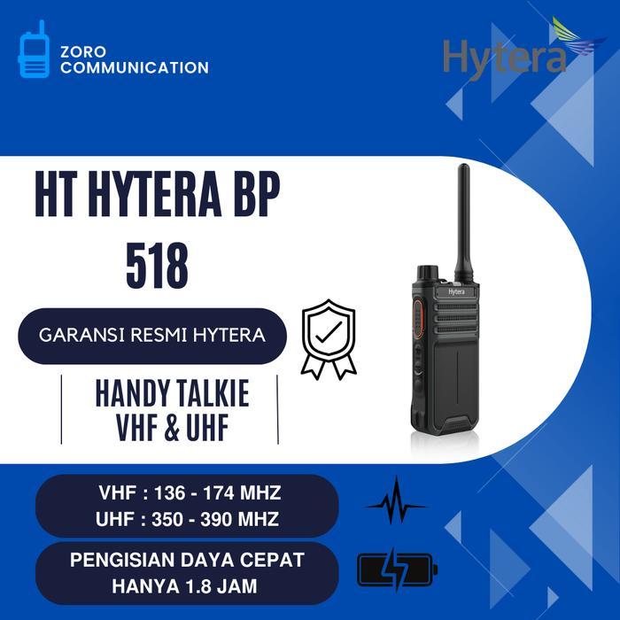 HT Hytera BP518 Singleband VHF UHF Garansi Resmi Original BP 518 - VHF