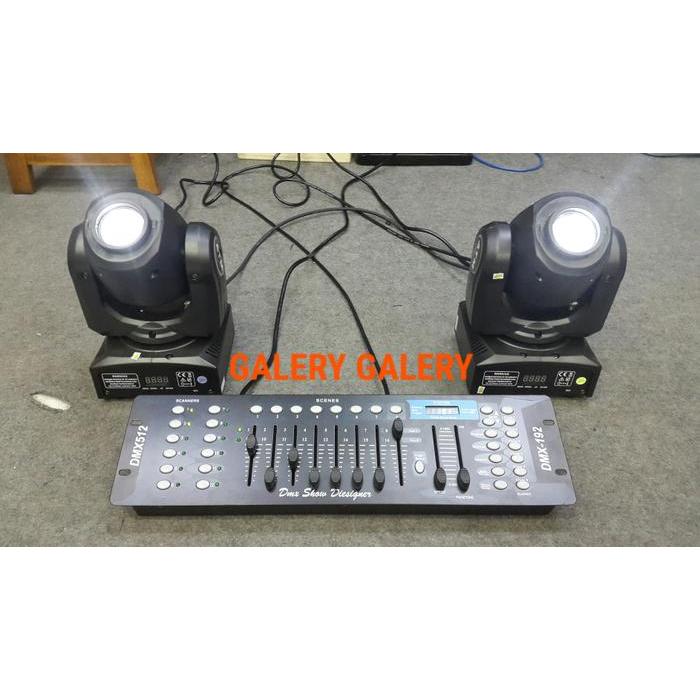 Paket 2 buah Mini moving head light 30w dan DMX512 192