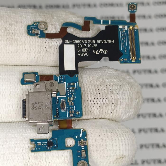 SAMSUNG S9 G960 G960F SM-G960F ORIGINAL PAPAN PCB FLEXIBLE FLEXIBEL FLEKSIBEL KONEKTOR CONEKTOR MIC
